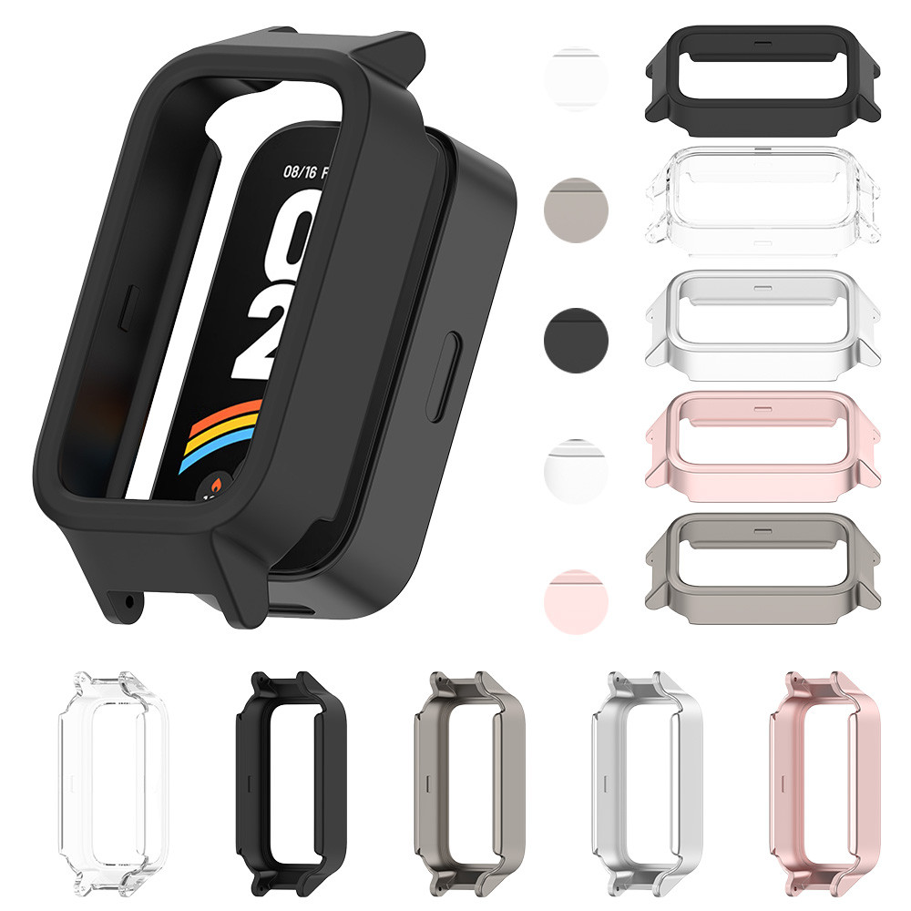 PC Hollow Case Para Smartwatch Mi Band 9 Active Anti Gores Hard Shell Protetor De Tela Protetora Acessórios De Capa De M