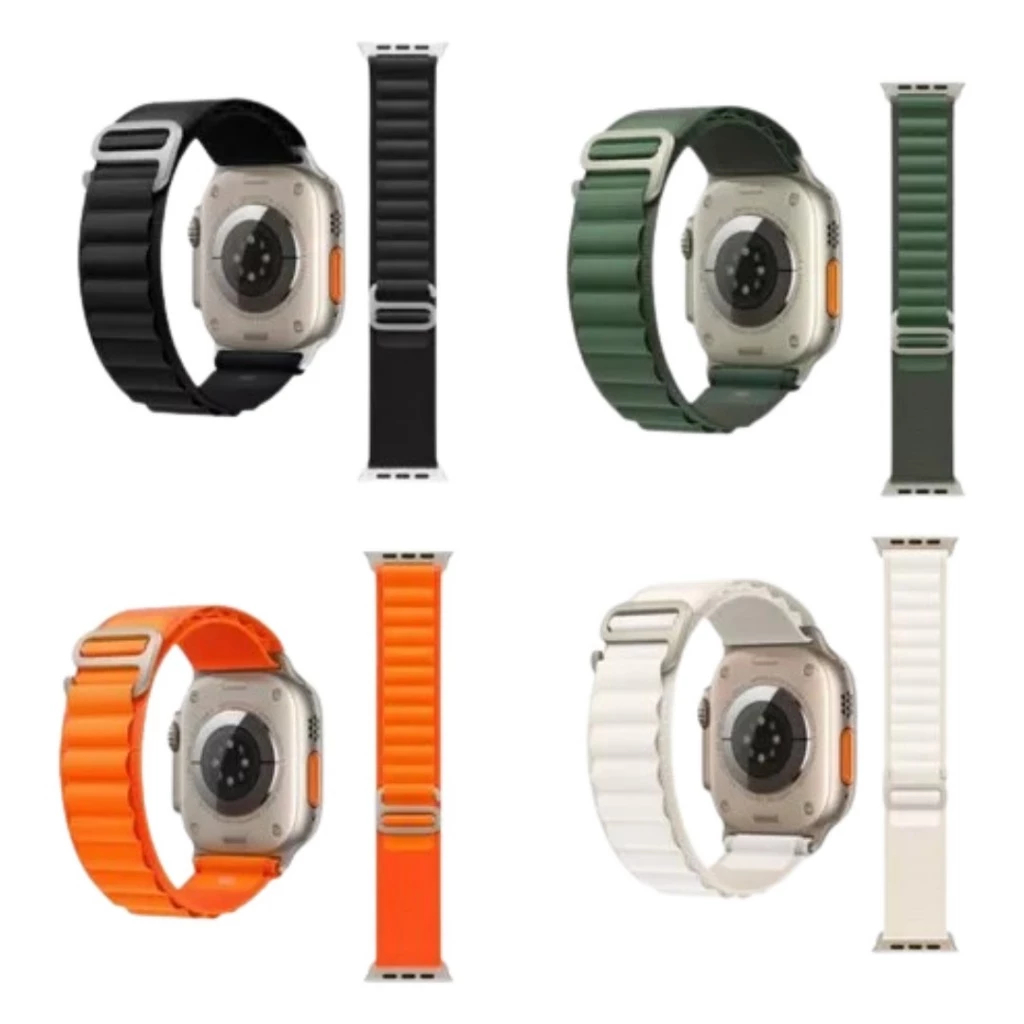 Pulseira novo loop Alpina de 49mm compatível apple watch ultra e smartwatch 45 44 42 41 40 38mm