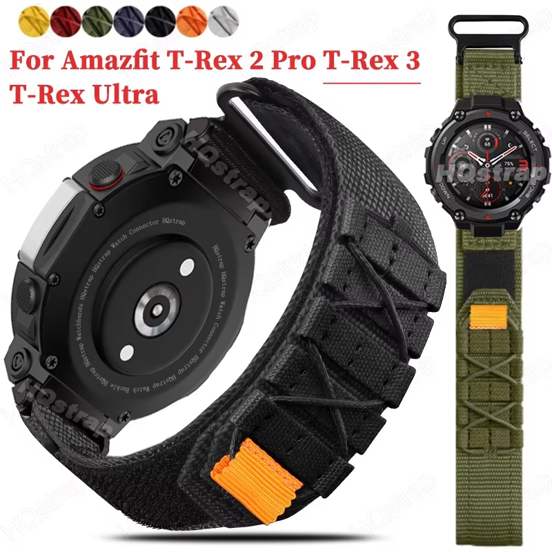 Pulseira Esportiva Colorida De Nylon Para Huami Amazfit T-rex pro , De Substituição 2 3 Ultra Tiranossauro