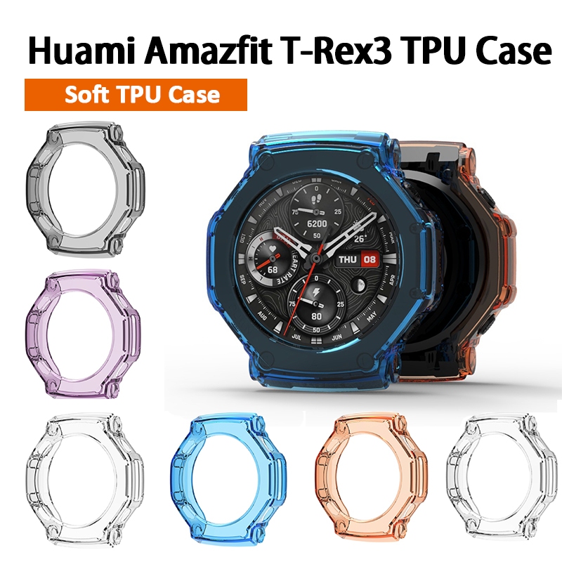 Capa Macia De TPU Para Huami Amazfit T-rex3 , Protetora rex 3 Transparente Antiarranhões Relógio