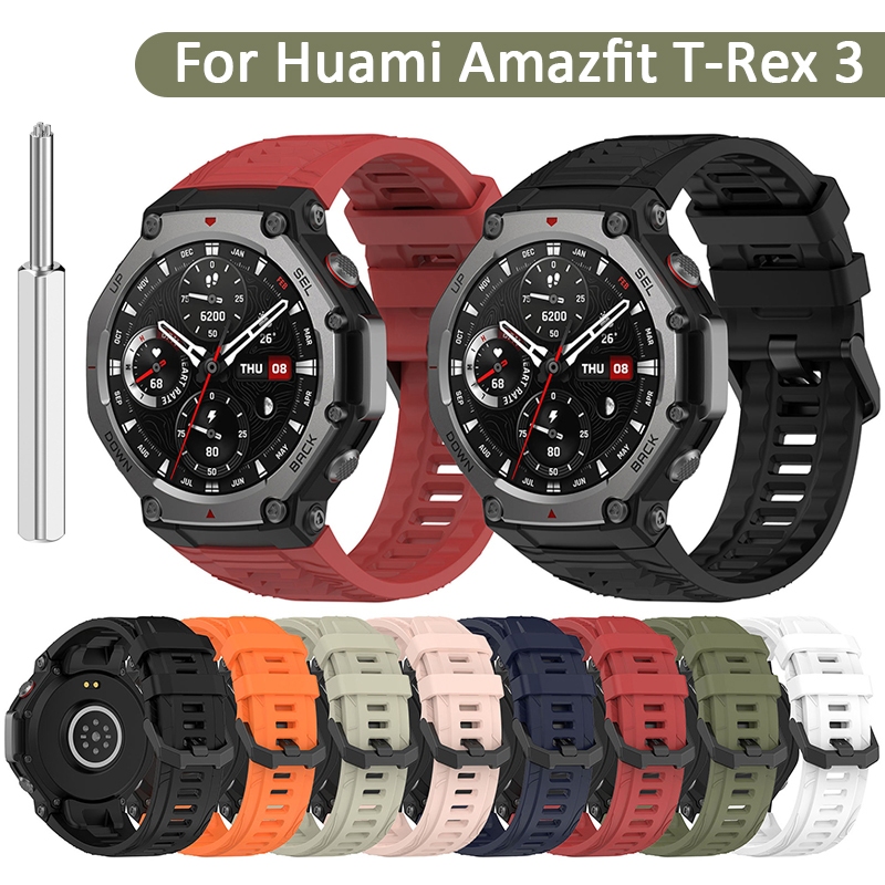 Para Huami Amazfit T REX3 Pulseira De Silicone Macio-Rex 3 Substituição Esporte