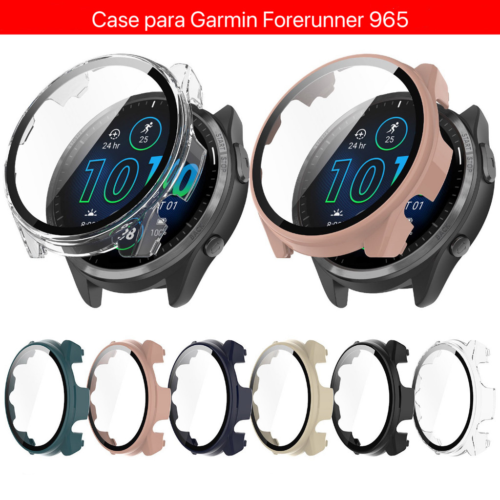 Capa Case Com Proteção Na Tela Compatível Com Garmin Forerunner 965