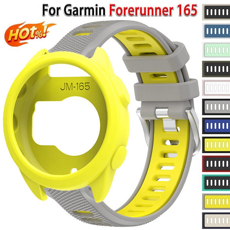 Pulseira De Silicone + Capa Protetora Para Garmin Forerunner 165 Smartwatch Protetor De Tela Macia Acessórios De Banda
