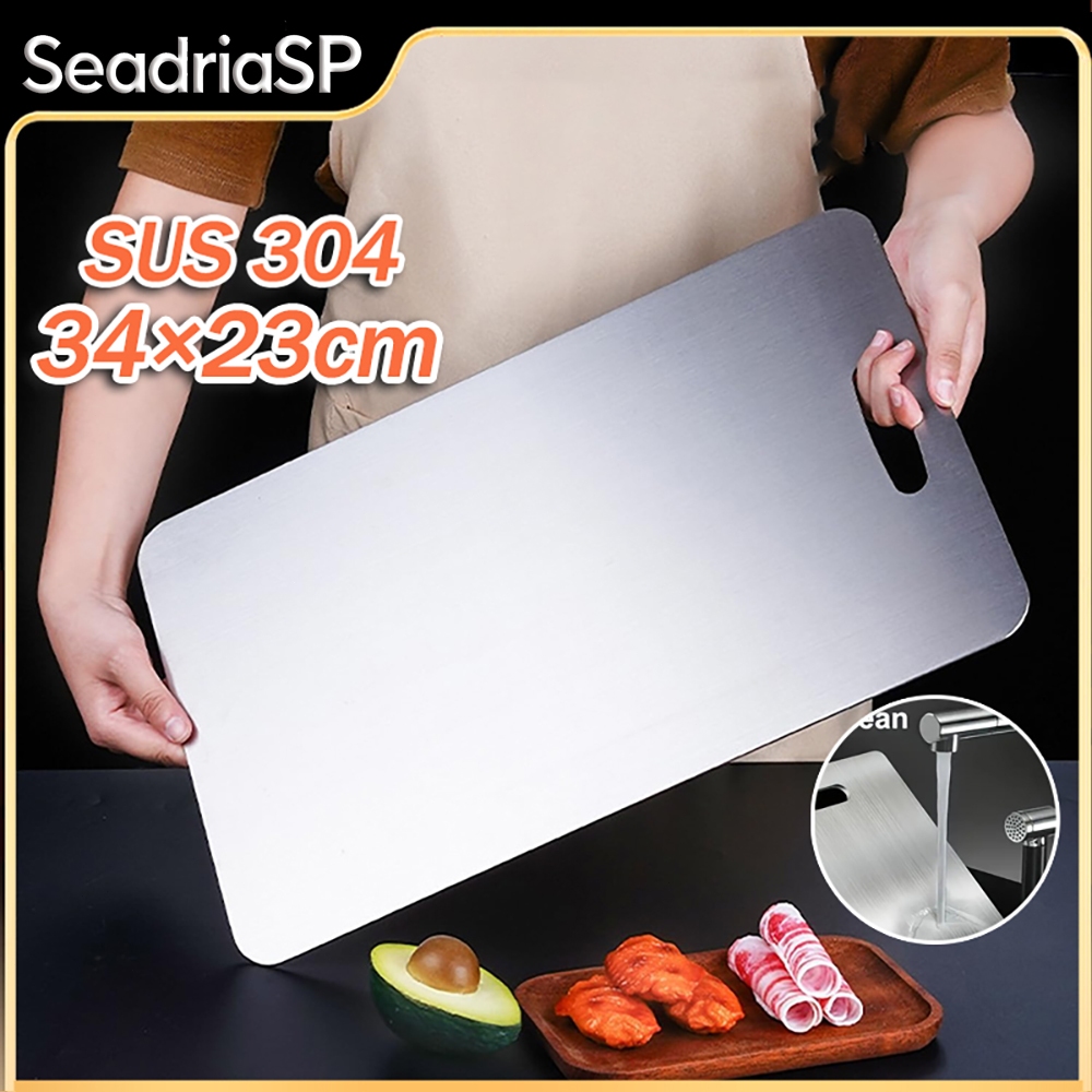 Professional Cutting Board in 304 Stainless Steel, Antibacterial, Anti-mildew and Anti-scratch Surface