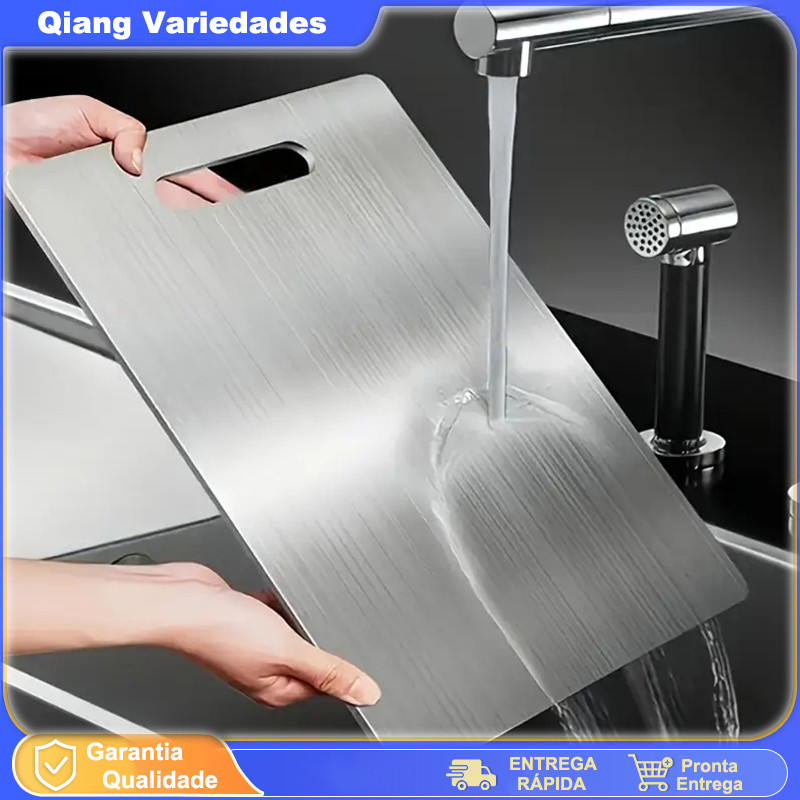 Professional Cutting Board in 304 Stainless Steel, Antibacterial, Anti-mildew and Anti-scratch Surface