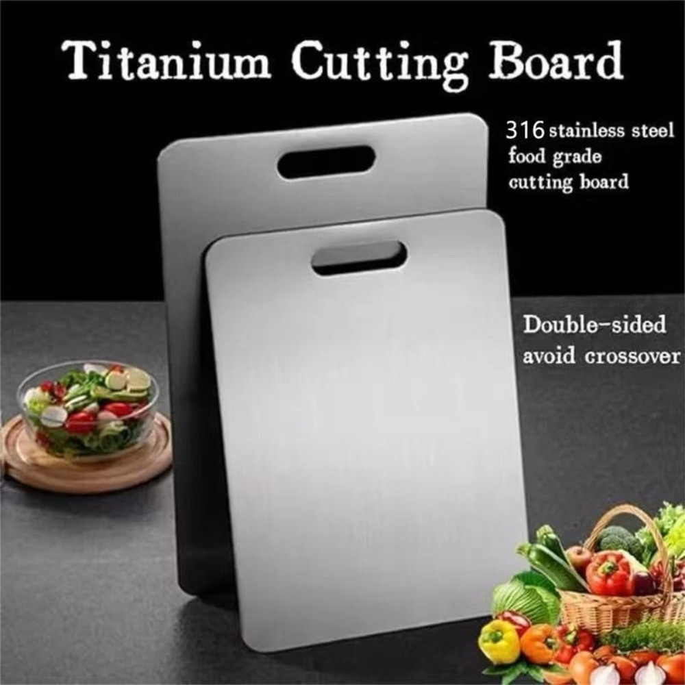 🇧🇷 National 304 Stainless Steel Cutting Board | Antibacterial | P 29x20 M 34x23 G 40x28