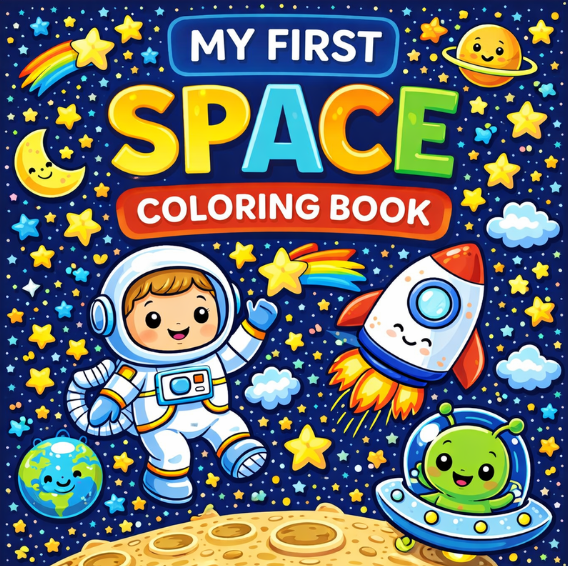 My First Space coloring book