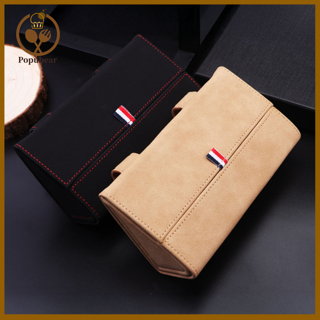 Durable Car Glasses Holder Anti-falling Goggles Case Storage Box Eyeglass Flip-type Anti-fall Sunglasses with Snap-on Le