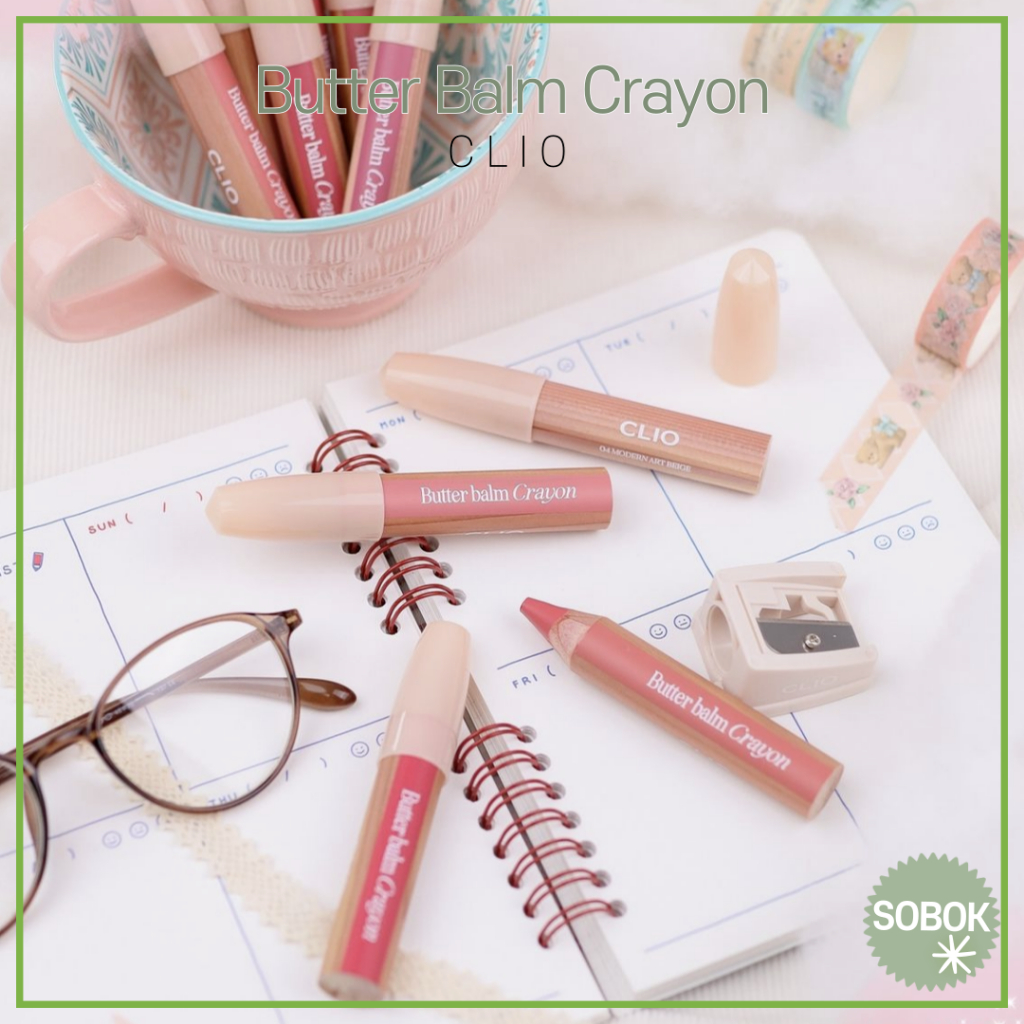 [SOBOK CLEARANCE] CLIO Butter Balm Crayon 15color lip & cheek pencil