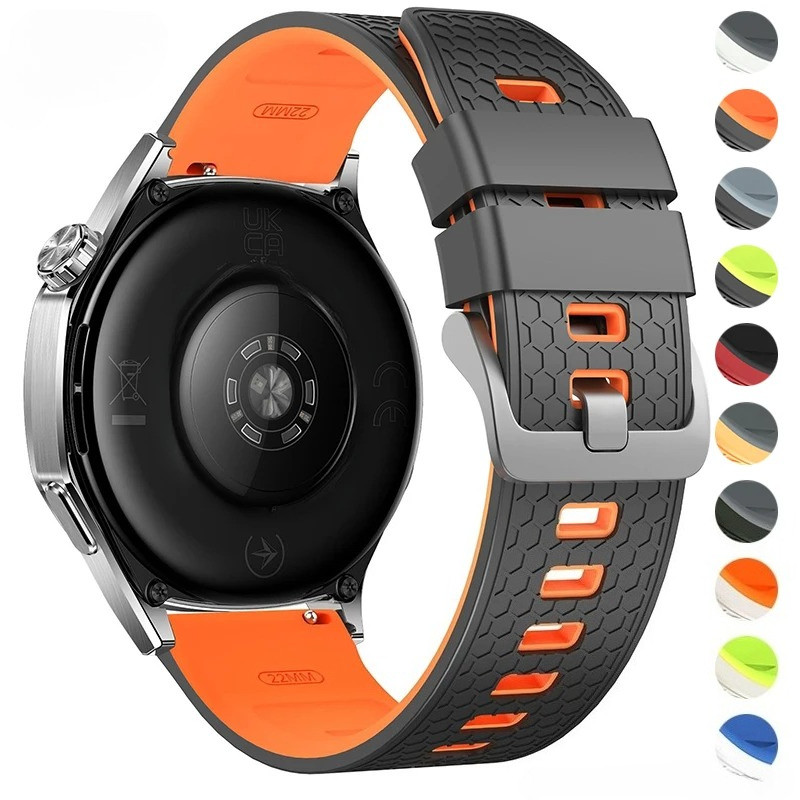 Pulseira De Silicone De 22mm Para Huawei Watch GT7 GT6 GT5 GT4/Pro 46mm Esportiva Ultimate/GT Runner 2 Substituição
