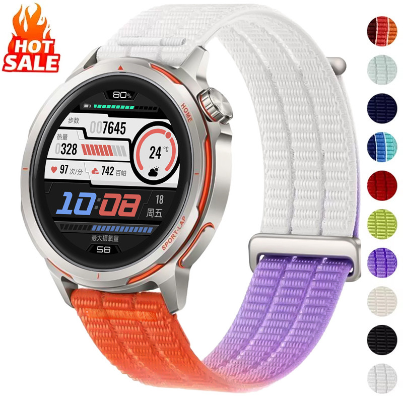 Pulseira De Tecido Respirável De 18mm 20mm 22mm Para Huawei Watch GT Runner 2 GT6 Pro GT5/4 46MM Banda Samsung Galaxy Wa