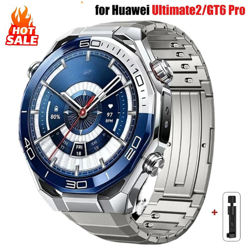 Pulseira De Metal De 22mm Para Huawei Watch Ultimate 2 , Aço Inoxidável Adequada GT6 Pro/GT5/GT4/GT3 46mm , Acessórios