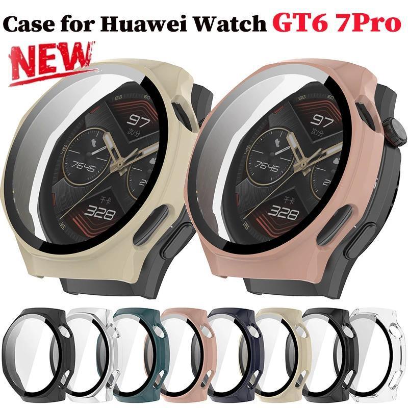 Capa + Vidro Para Huawei Watch GT 7Pro 46mm GT6 Pro PC , Protetora Antiarranhões + Acessórios Protetores De Tela