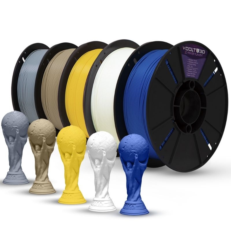Filamento para impressão 3D PLA Velvet Voolt 3D 1kg 1,75mm / alta qualidade / fosco