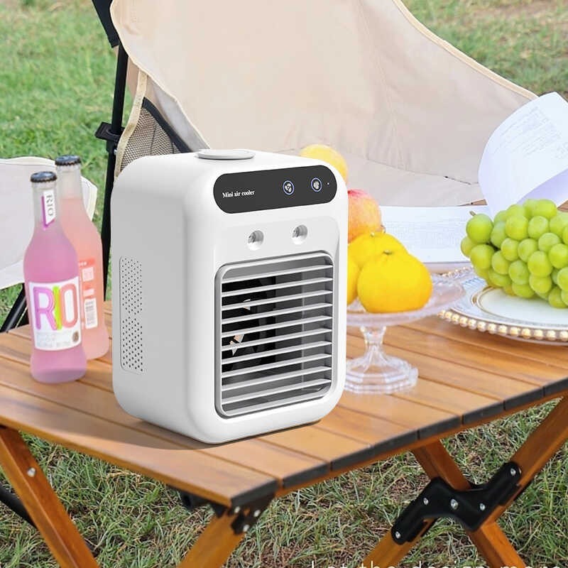 Ventilador multifuncional umidificador de ar portátil USB refrigerador de pulverização duplo 500ML dois-em-um recarregáv