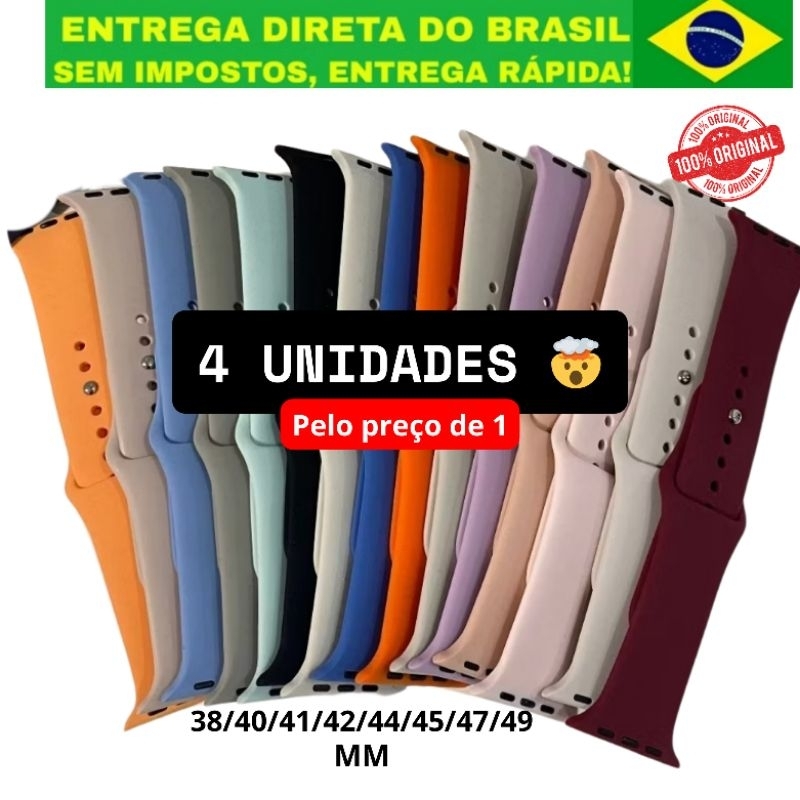 Pulseiras de Silicone para Smartwatch Apple Watch  10 9 8 7 6 5 4 3 2 1 SE 49mm 46mm 45mm 44mm 42mm 41mm 40mm 38mm