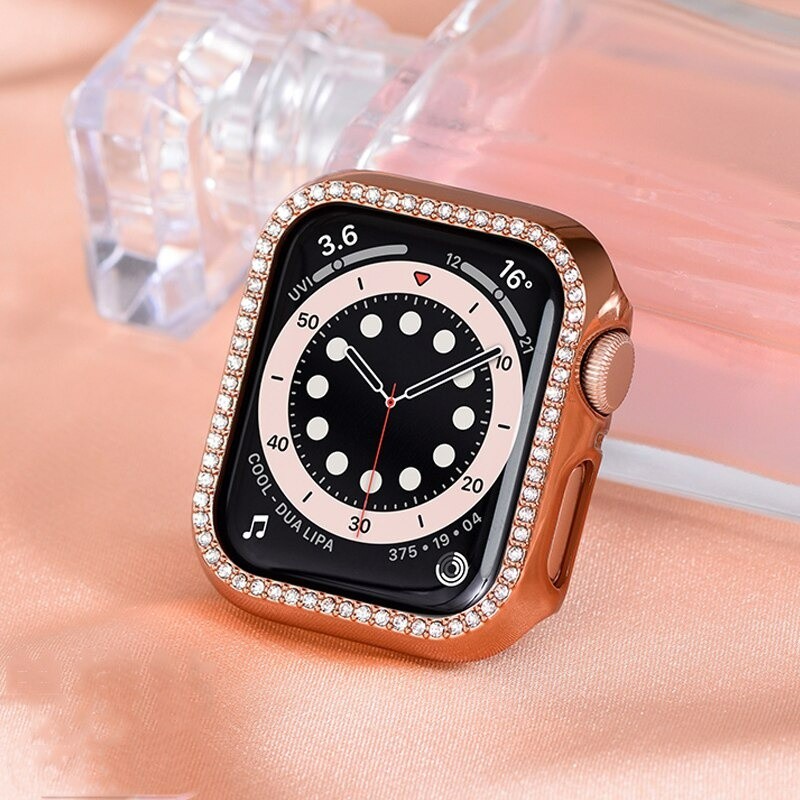 Capa Case Brilhante Diamante para smartwatch apple watch  38mm 40mm 41mm 42mm 44mm 45mm