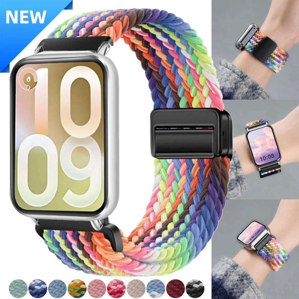 Banda Magnética De Tecido De Nylon Para Xiaomi Smart Band 10 Pro 9 8Pro Pulseira De Substituição Respirável Redmi Watch
