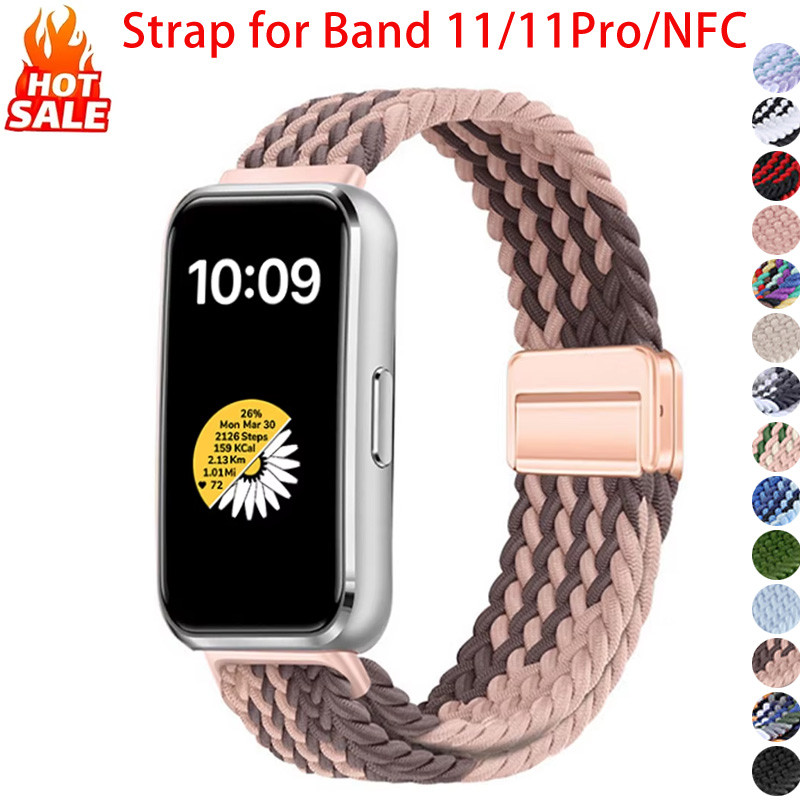 Pulseira De Nylon Com Fivela Magnética (Sem Dispositivo Inteligente) Compatível Huawei Band 11 11NFC Para Pro NFC Strap