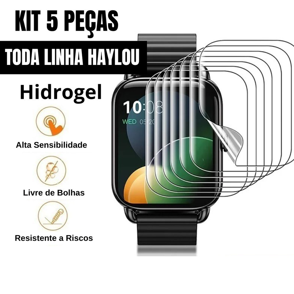 1 3 5 Películas Lisa de Hidrogel Hd para Haylou Solar Pro RS4 Plus RS5 GST LS09