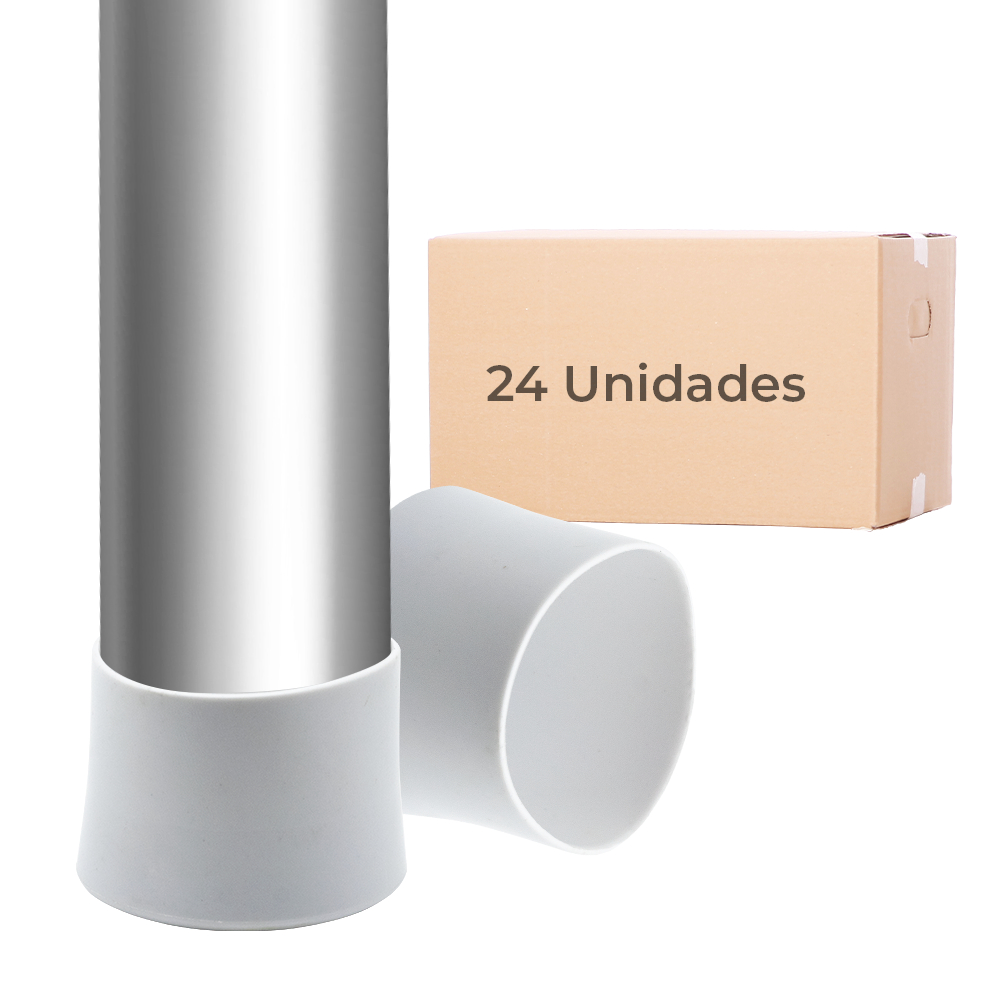 24 Uni Ponteira Para Tubo Redondo Cadeira Movel 1.3/4 Pol 44mm