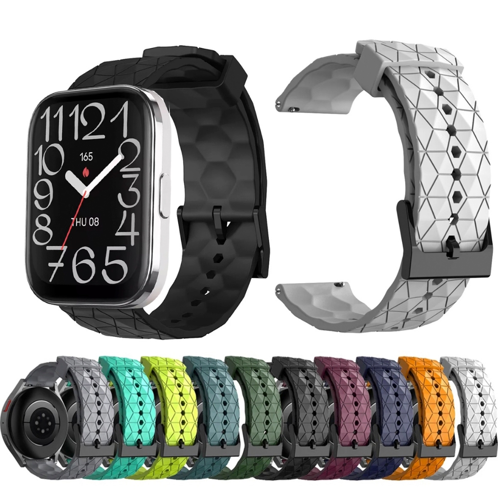 Pulseira 22mm de silicone GEOMETRICA para Smartwatch Amazfit bip 5 Unity