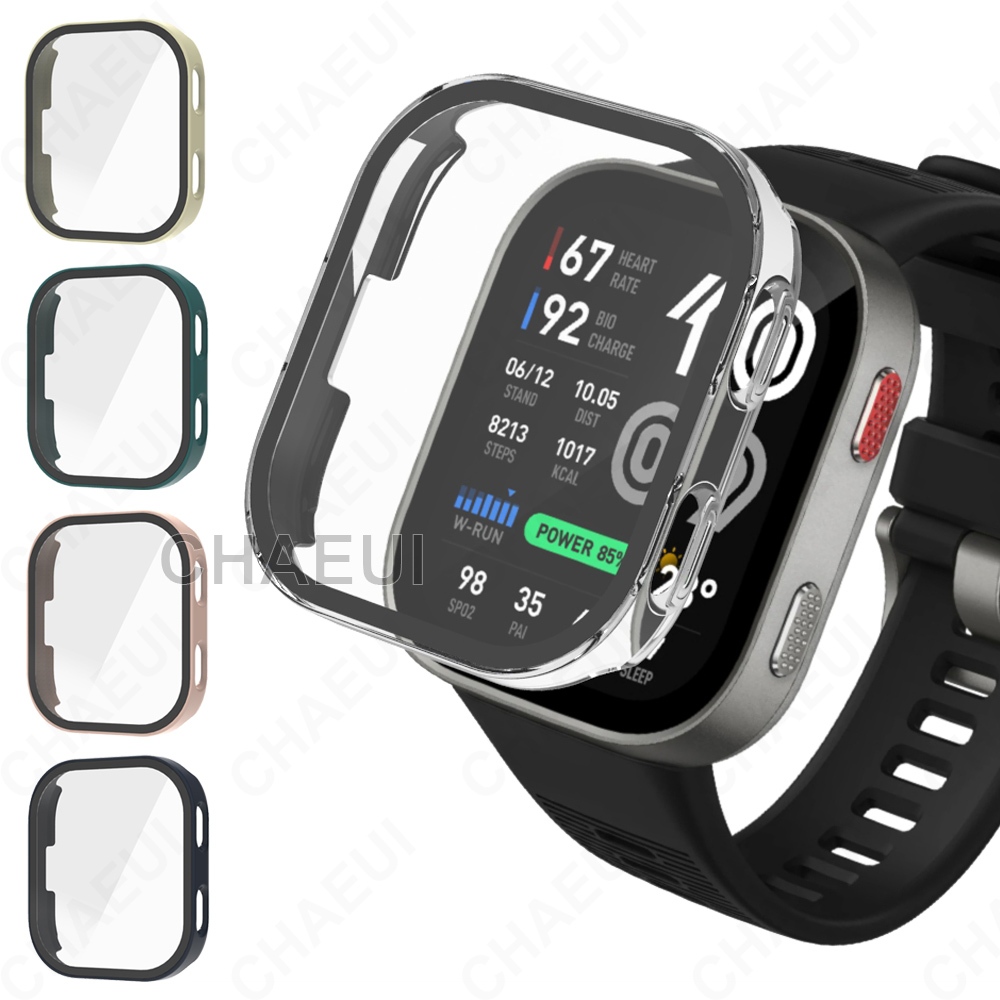 Protetor De Tela Com Filme PC Capa Acessórios Para Amazfit Bip Max 6 5 Unity / Bip 3 Pro / GTS 4 mini / GTS3