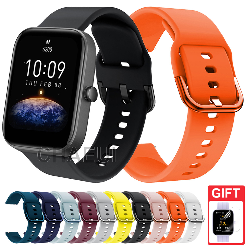 Acessórios De Substituição De Pulseira De Silicone Para Amazfit Bip Max 6 5 Unity 3 U Pro GTS 4 Mini GTS3 GTS2