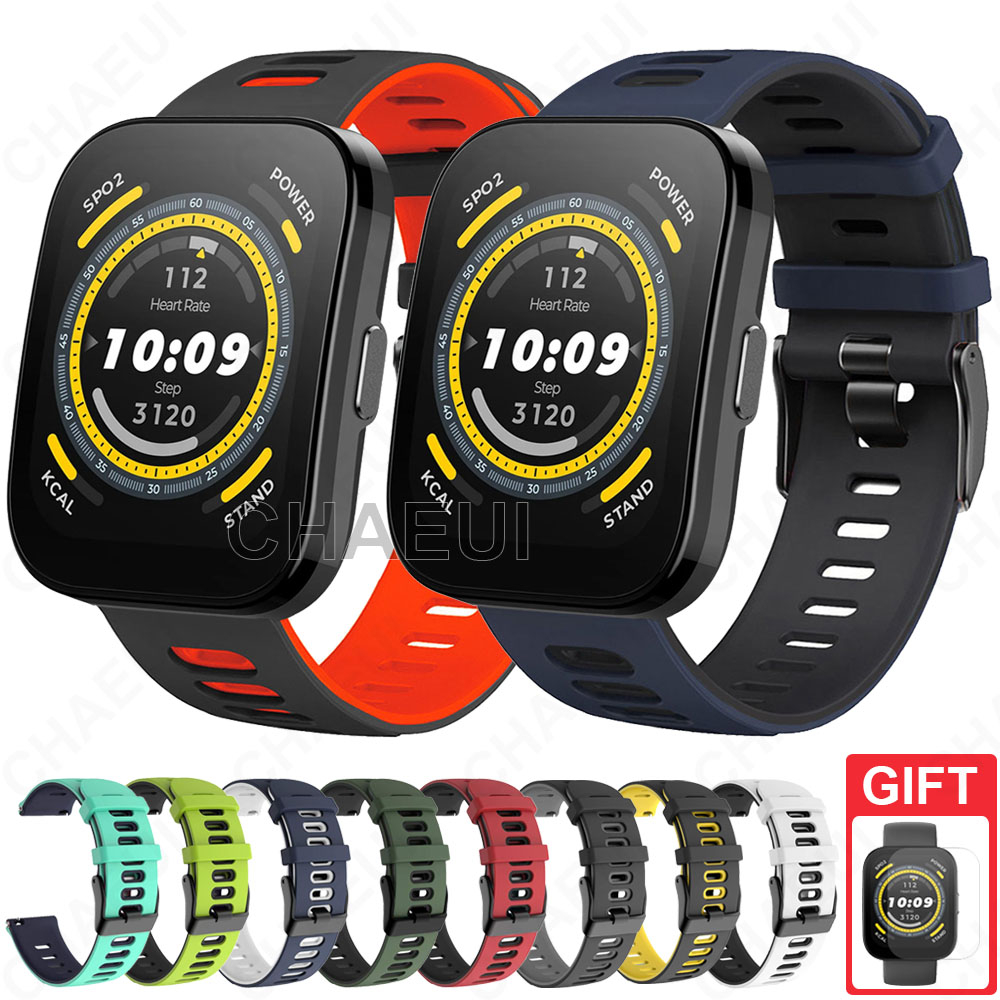 Pulseira De Silicone Para Amazfit Bip Max 6 5 Unity 3 U Pro S / GTS 4 Mini 3 2