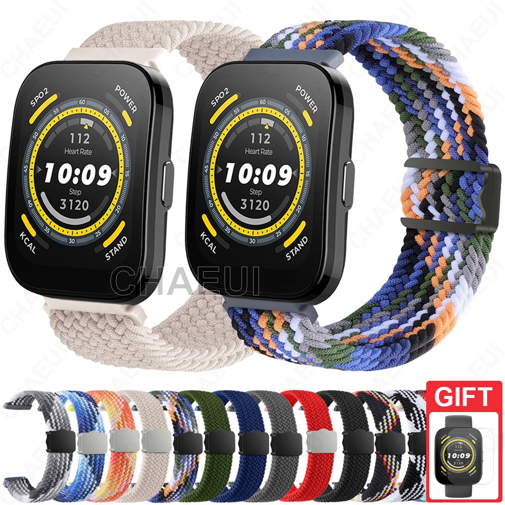 Acessórios De Pulseira De Nylon Tecido Para Amazfit Bip Max 6 5 Unity 3 U Pro S / GTS 4 Mini 3 2