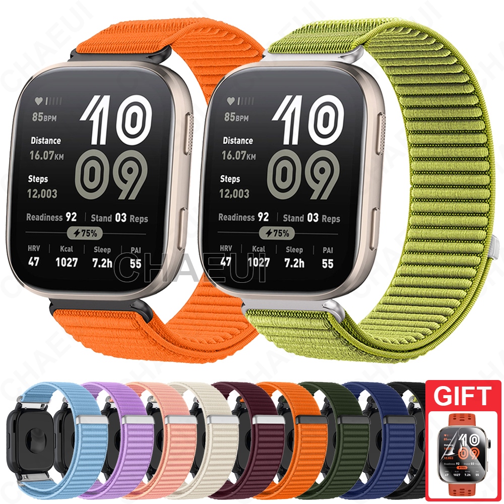 Pulseira Trançada Tecida De Nylon Acessórios Para Amazfit Bip Max 6 5 Unity 3 U Pro S / GTS 4 Mini GTS 3 2