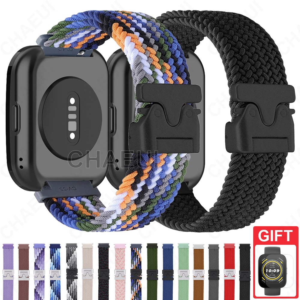 Pulseira De Nylon Tecida Acessórios Para Huami Amazfit Bip Max 6 5 Unity 3 U Pro S / GTS 4 Mini GTS 3 2