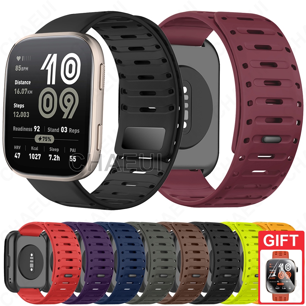 Pulseira De Silicone Com Alça Magnética , Acessórios De Banda Para Amazfit Bip 6 5 Unity/Max