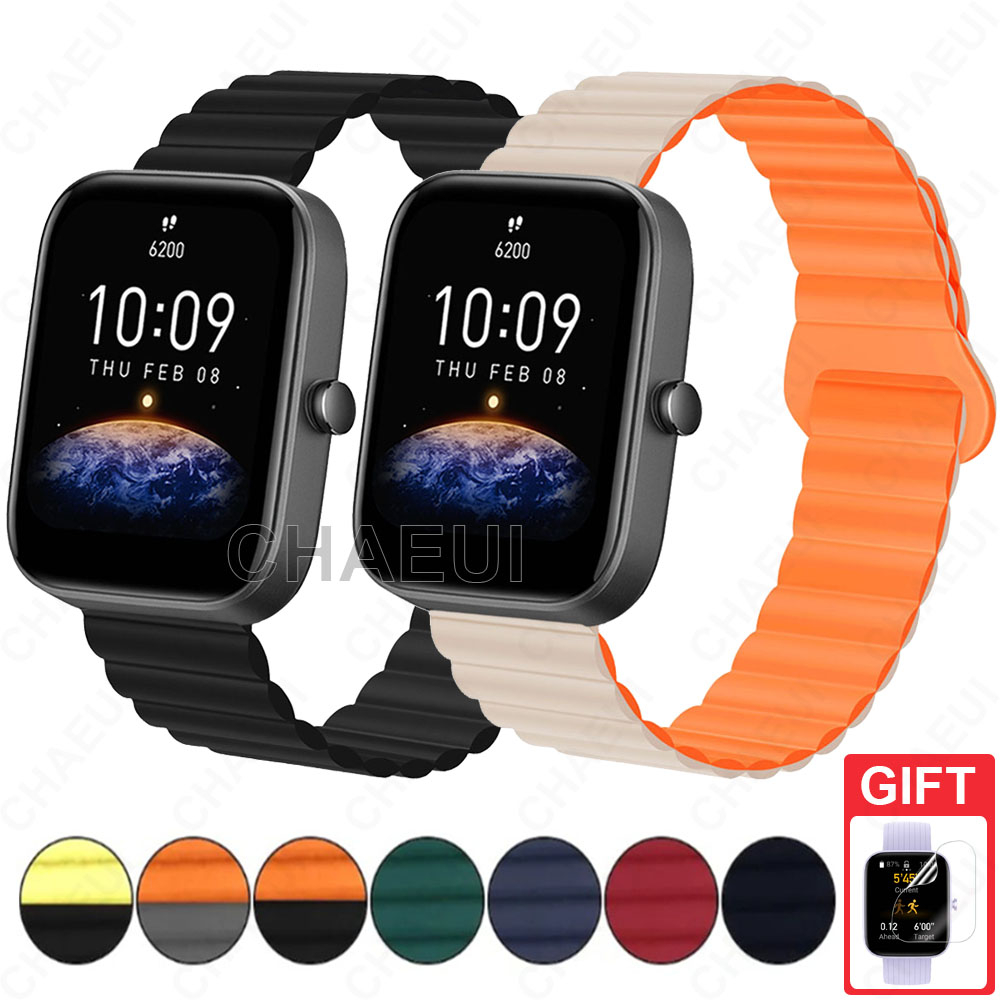 Pulseira De Silicone Para Amazfit Bip Max 6 5 Unity 3 U Pro GTS 4 Mini GTS3 GTS2