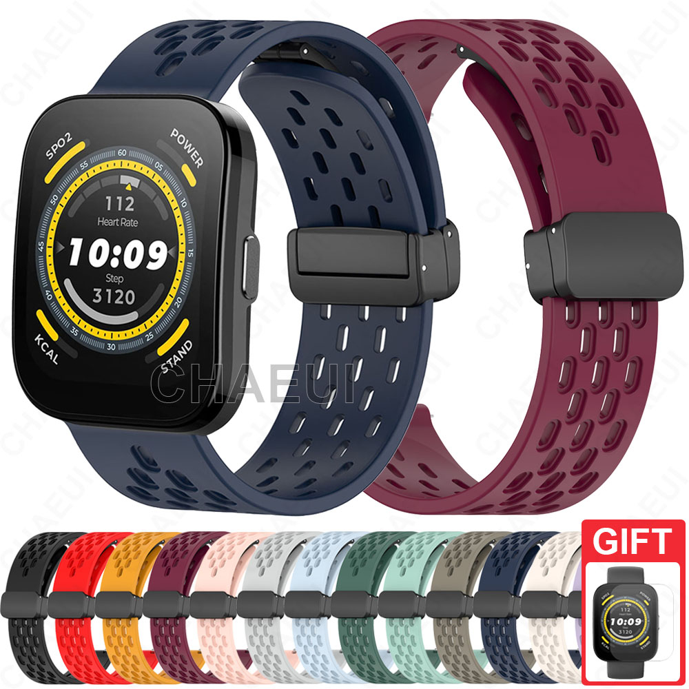 Acessórios De Banda Respirável De Pulseira De Silicone Para Amazfit Bip Max 6 5 Unity 3 U Pro S / GTS 4 Mini 3 2