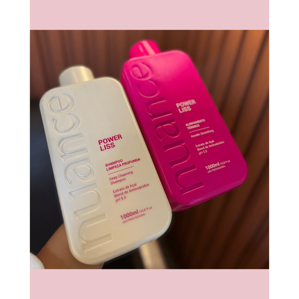 Nuance Professional Cosméticos Kit Power Liss 1L 2 Passo  (Shampoo + Alinhamento Térmico)
