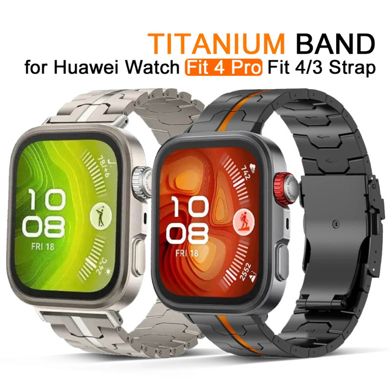 Pulseira De Titânio Para Huawei Watch Fit 4 5 Pro Metal De Luxo Fit4 Watchabnd Acessórios De Pulso Fit3 Fit5Correa