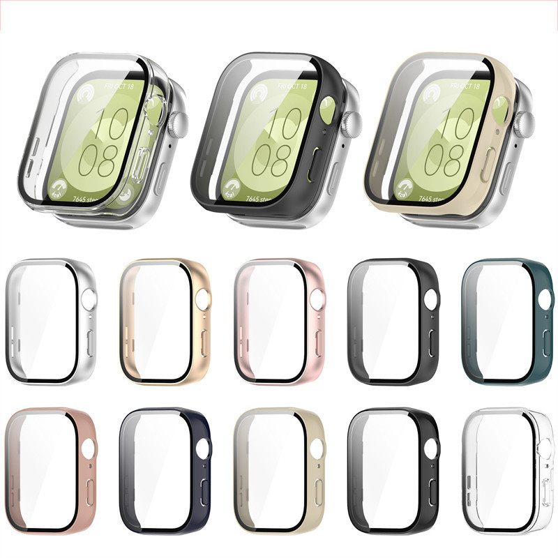 Capa Para HUAWEI WATCH FIT 5 4 3 PRO Plástico Bumper Shell Proteção Quadro Pulseira FIT3 FIT4 FIT5 Invólucro Hard PC Cas