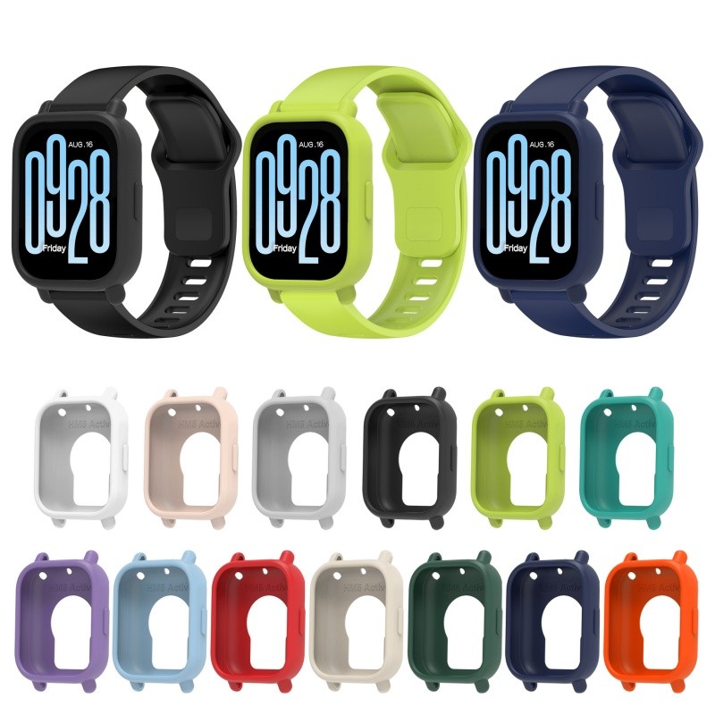 Capa Slicone Para Redmi Watch 5 Active/Lite Bumper Shell Protection Frame Pulseira 5active 5lite Invólucro watch5 Acessó