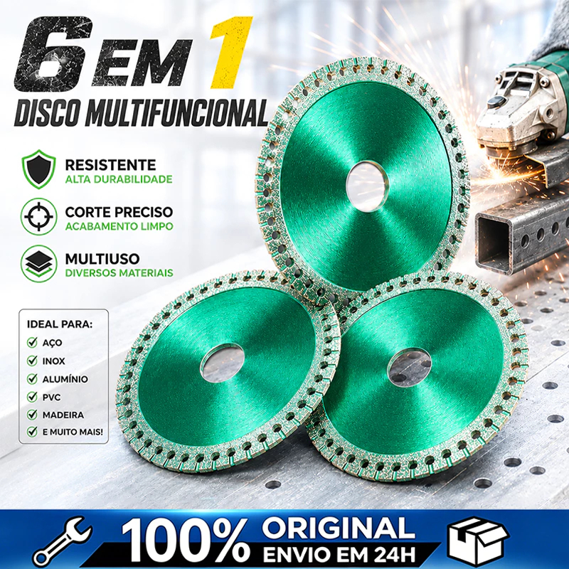 6 In 1 Diamond Cutting Disc Multifunctional Saw Blade 100mm For Ceramic Tile Metals and PVC
