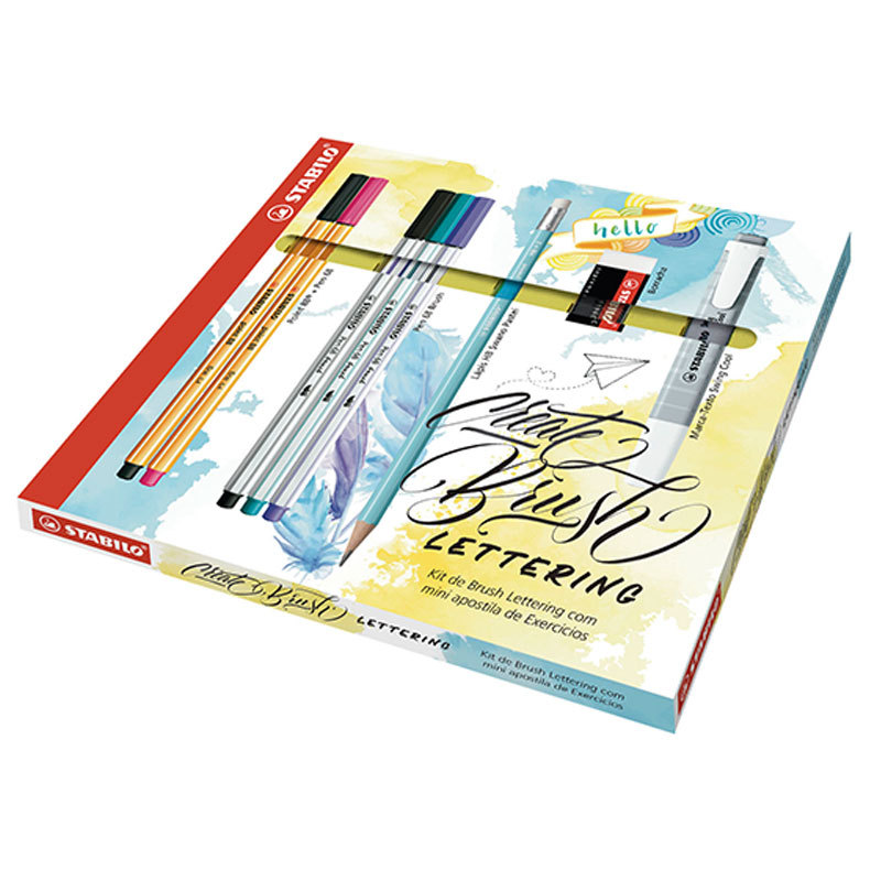 Kit brush lettering com 9 unidades 553405 Stabilo