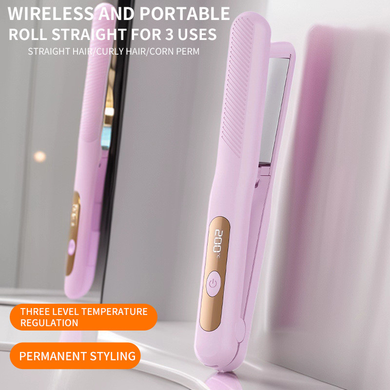Novo estilo multifuncional fofo milho Perm curling ferro feminino curling em linha reta três propósitos puxar gerador ta