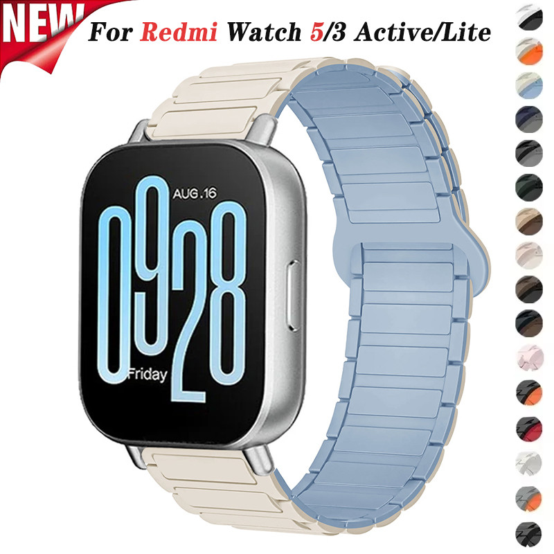 Pulseira Magnética De 22mm Para Redmi Watch 5 Active 5 Lite , De Silicone 3 3
