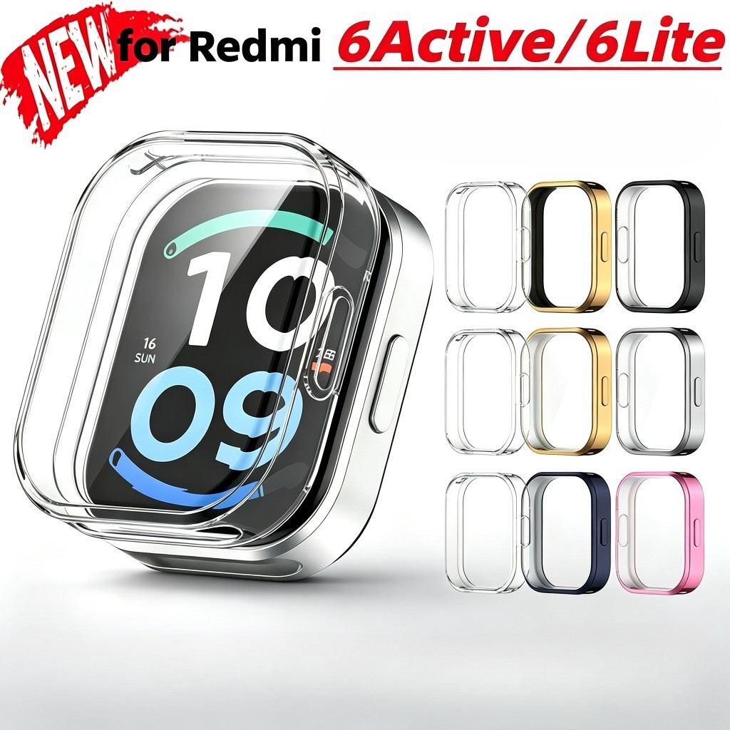 Capa Protetora De Tela Com Cobertura Macia Para Redmi Watch 6 Active 6 Lite