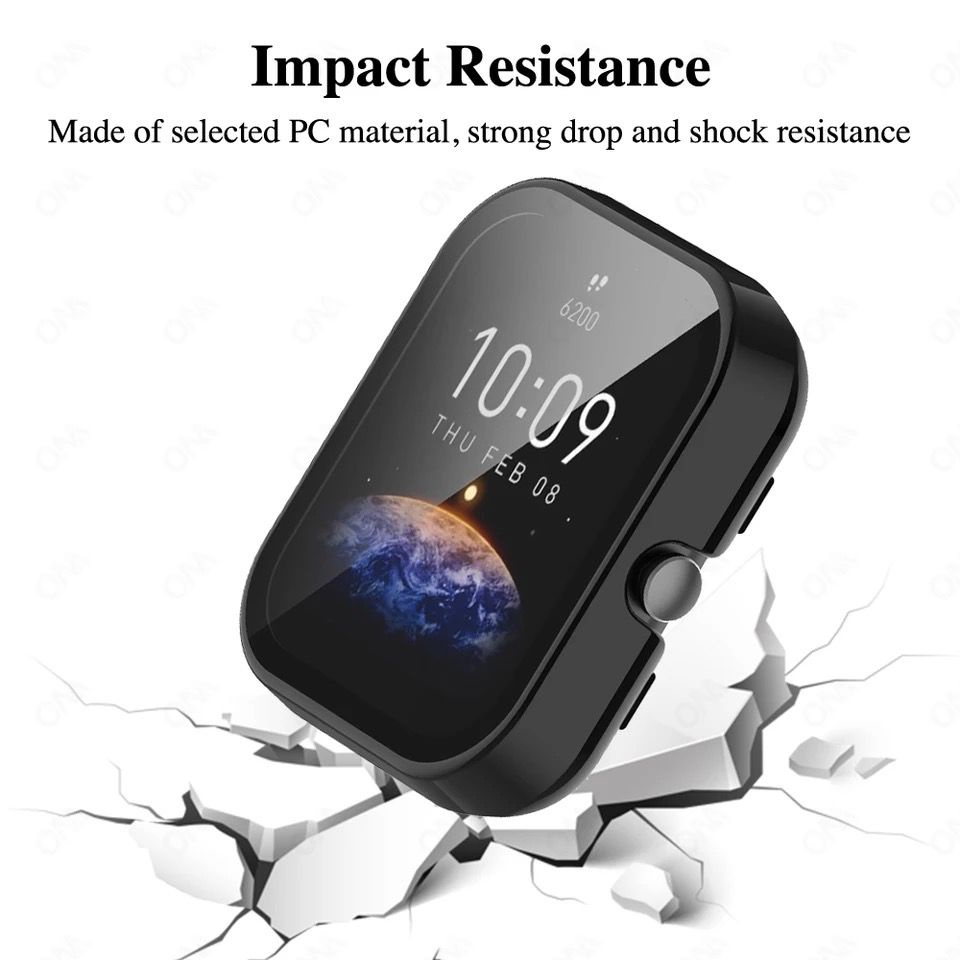 Case Resistente Com Película De Acrílico Para Amazfit Bip 3 e bip3 pro
