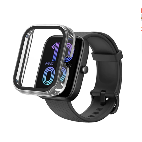Capa Case Resistente Com Película De Acrílico Para Amazfit Bip 3 e bip3 pro