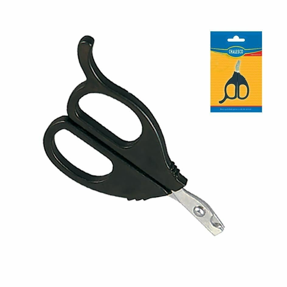 Cortador de Unha Pet Tesoura Soft Tipo Guilhotina com Cabo Plástico Professional 9,5x5,5cm Chalesco
