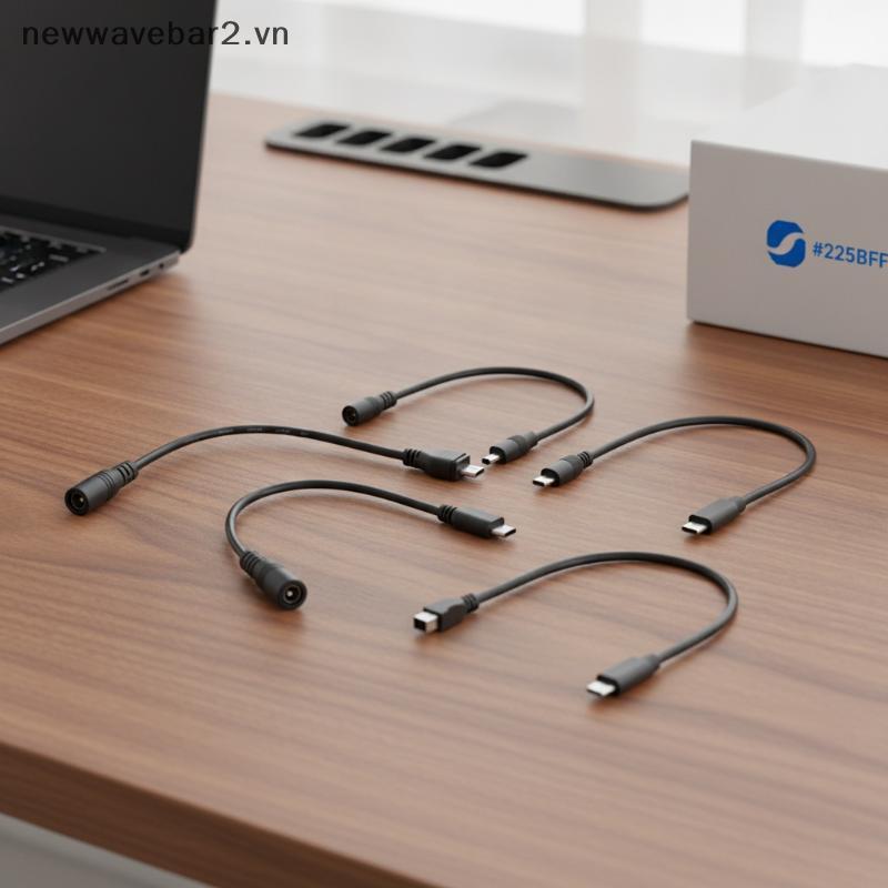 Cabo De Alimentação DC Universal 5.5x2.1mm Fêmea Para Tipo C Micro Mini USB Macho Plug Pequenas Eletrônicos Domésticos .