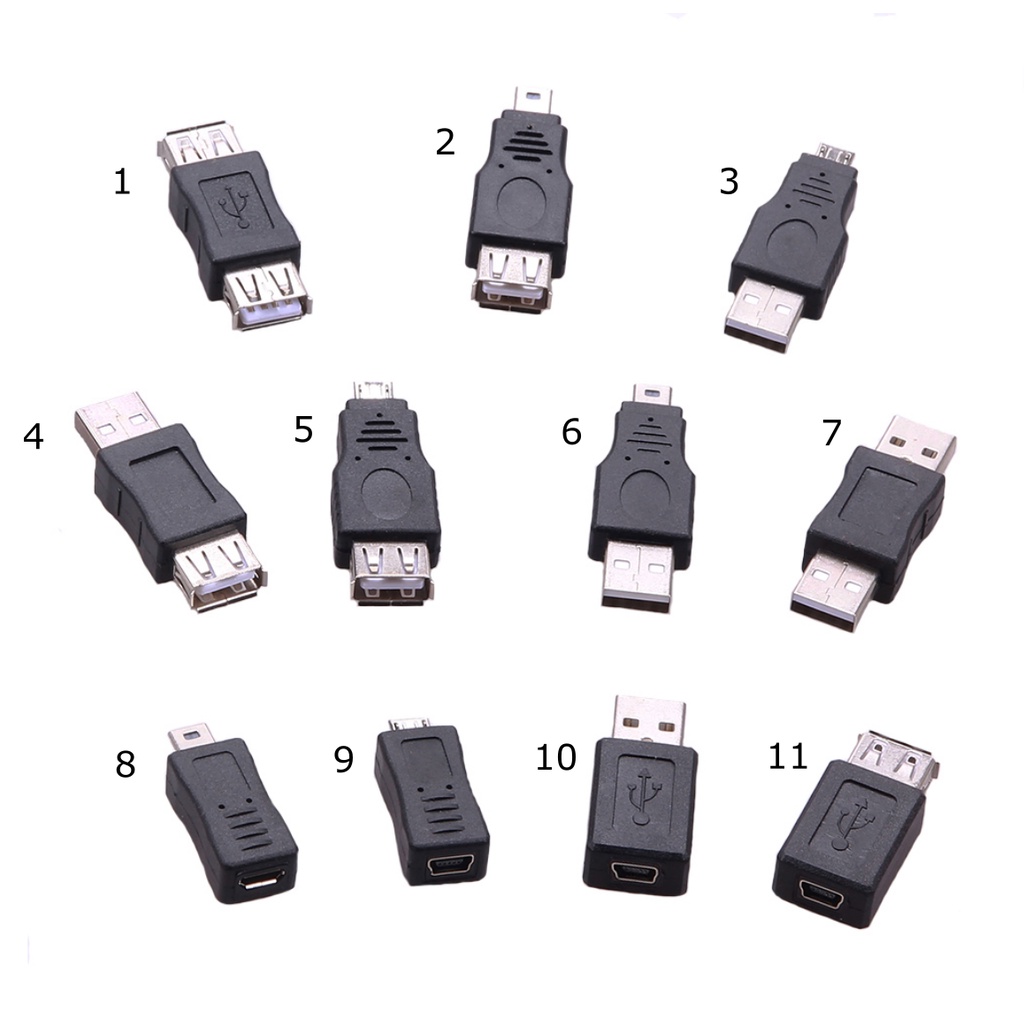 Adaptador Conector Emenda Usb 2.0 Macho Fêmea Mini Micro P/ Note Pc Celular Eletrônicos