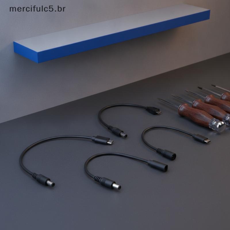 Cabo De Alimentação DC Multifuncional 5.5x2.1mm Fêmea Para Tipo C Micro Mini Adaptador Macho USB Roteador Sem Fio BR